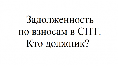 Как взыскивают долг по членским взносам в СНТ?